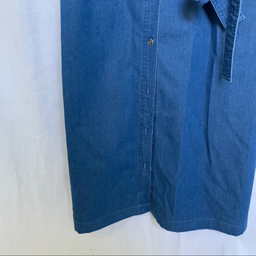 Denim Blue Shirt Dress - Picture 3 of 7